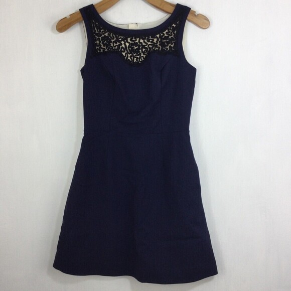 Lilly Pulitzer Womens Emmy Soutache A-Line Fit & Flare Dress Navy Blue Size 0 - Picture 7 of 7